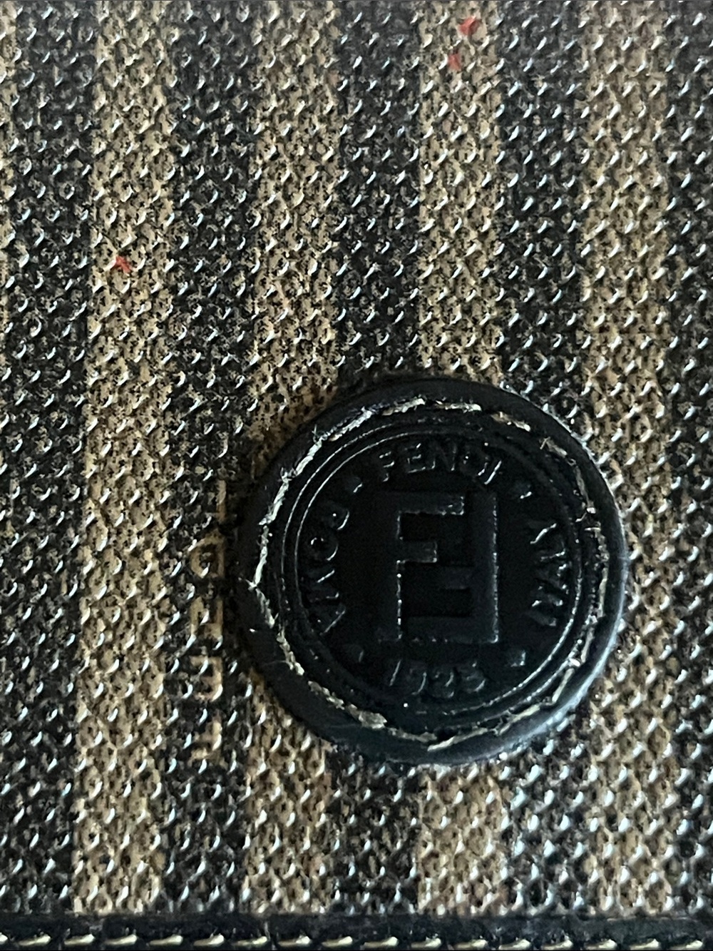 FENDI Vintage Striped Logo Wallet in Nero - Picture 2 of 11